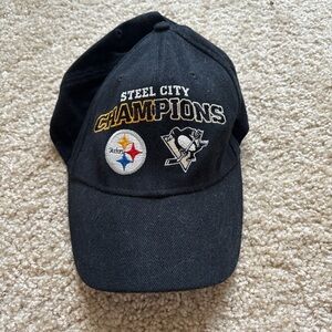Reebok Black Steel City Champions Hat